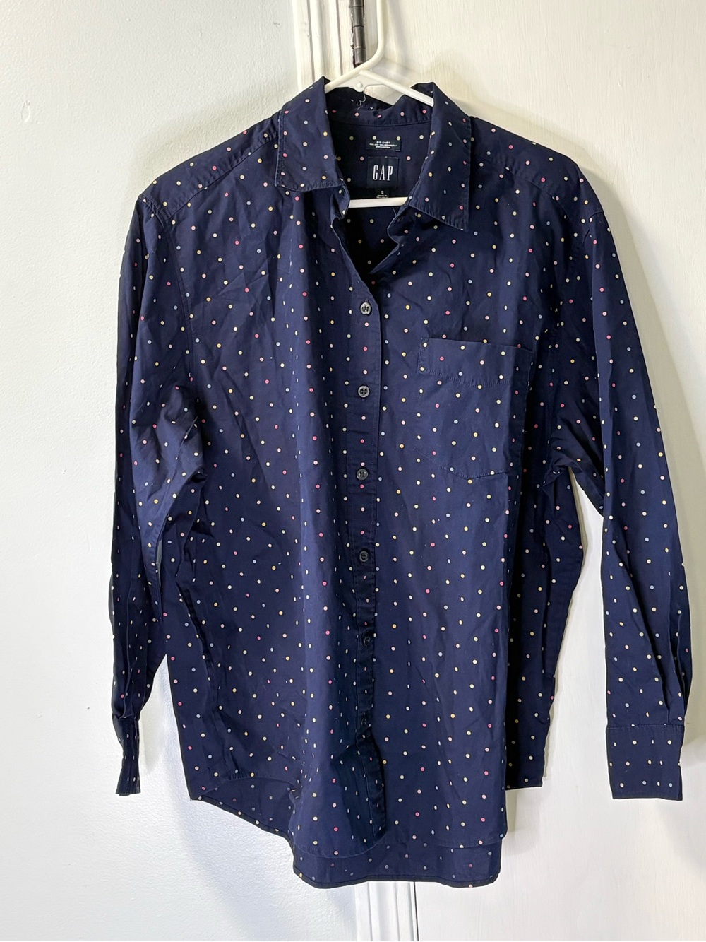 NWT - GAP Navy Organic Cotton Poplin Big Shirt
